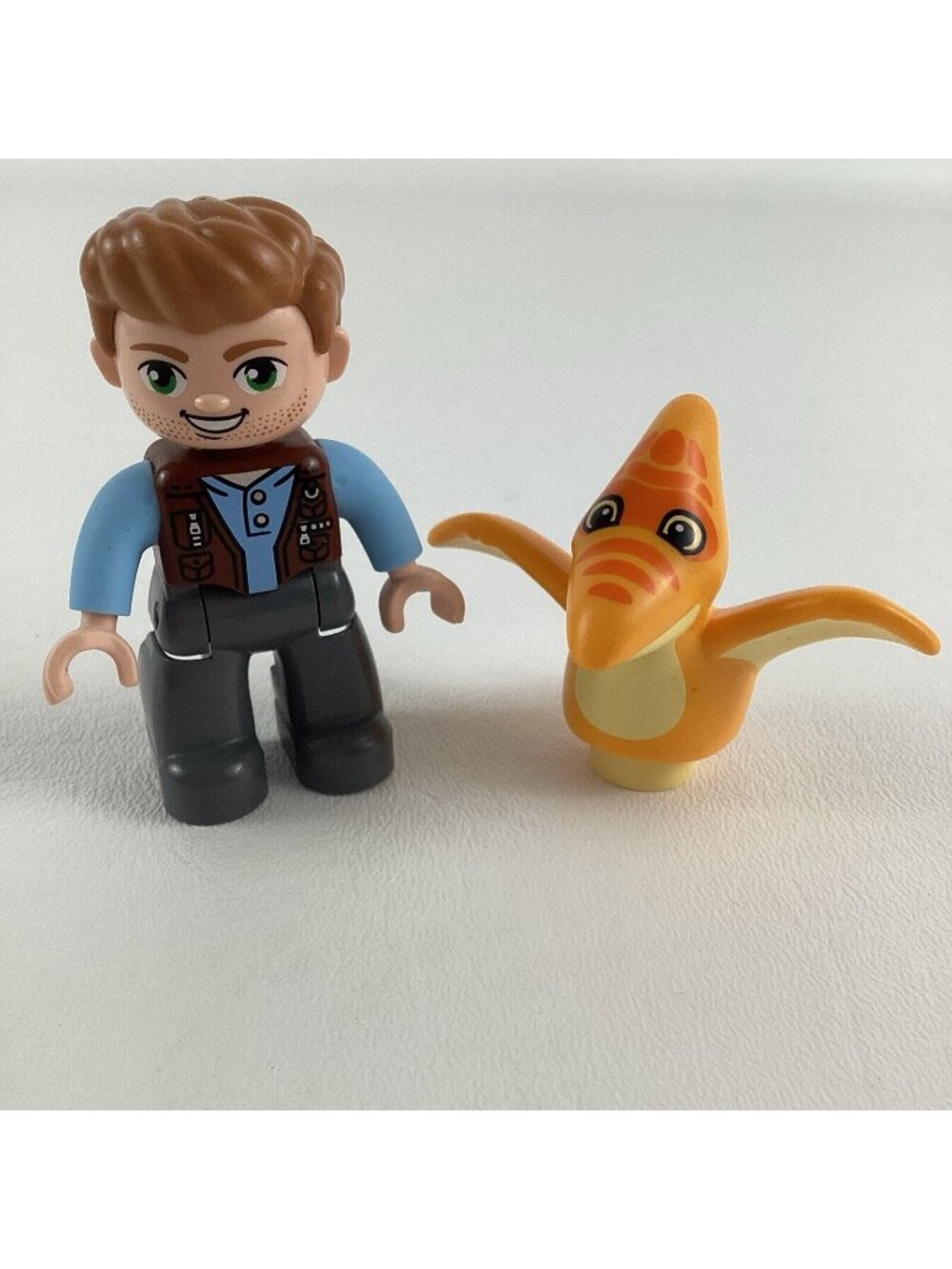 Lego Duplo Jurassic World Owen Action Figure Triceratops Dinosaur Toddler Toy